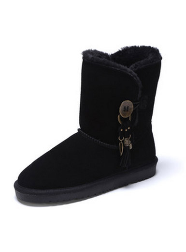 Daphne Winter new flat tassel fashion snow boots