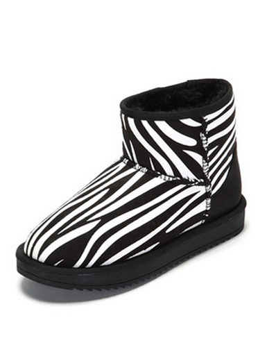 Daphne winter new flat fashion personality zebra snow boots Daphne winter new flat fashion personality zebra snow boots