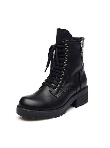 Daphne winter fashion trend with round head low with Martin boots Daphne winter fashion trend with round head low with Martin boots