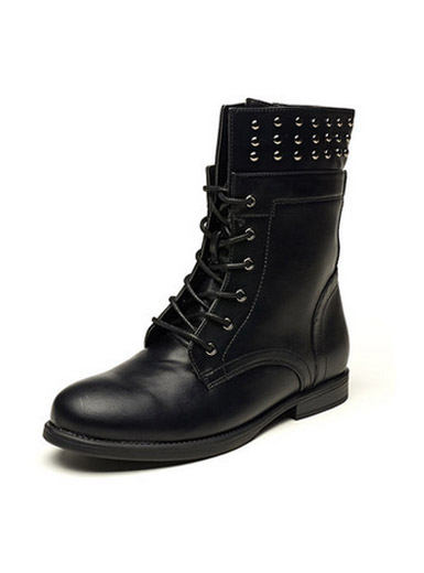 Daphne winter hot rivets tide round head flat shoes short boots Daphne winter hot rivets tide round head flat shoes short boots