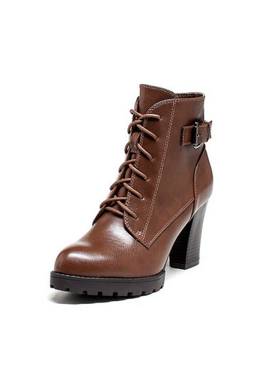 Daphne British round high-heeled ladies with Martin boots Daphne British round high-heeled ladies with Martin boots