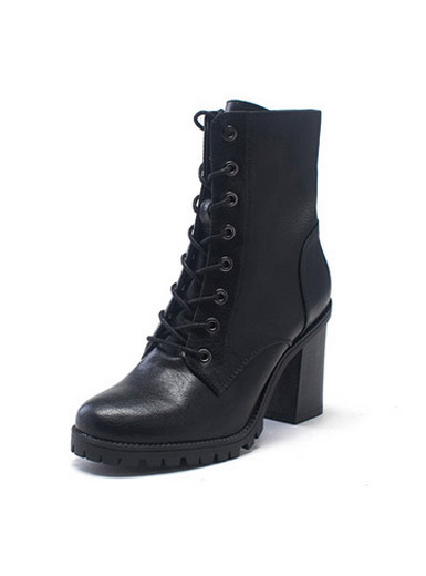 Daphne winter high-heeled round with a round head with PU boots Daphne winter high-heeled round with a round head with PU boots