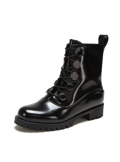 Daphne winter wild metal decoration side with casual round head stitching Martin boots Daphne winter wild metal decoration side with casual round head stitching Martin boots