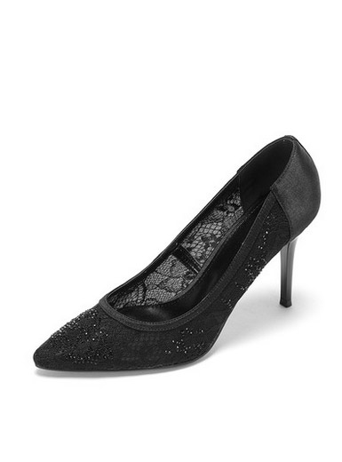 Daphne spring and summer elegant pointed lace fine drill with high heels Daphne spring and summer elegant pointed lace fine drill with high heels