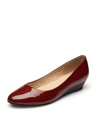 Daphne genuine round shallow shallow slope slope with plain patent leather flat commuter shoes Daphne genuine round shallow shallow slope slope with plain patent leather flat commuter shoes