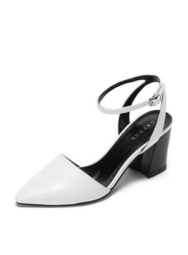 Daphne spring and summer with a simple simple thick temperament pointed word high-heeled sandals Daphne spring and summer with a simple simple thick temperament pointed word high-heeled sandals