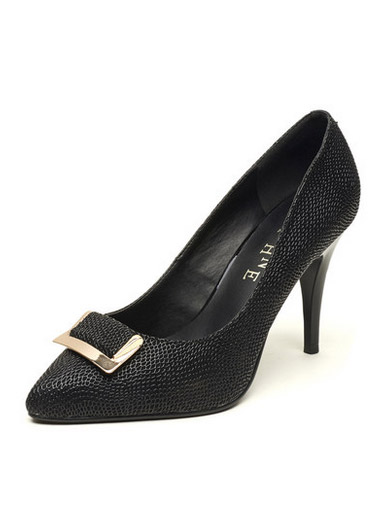 Daphne Genuine leather fashion square buttoned hollow hollow heels Daphne Genuine leather fashion square buttoned hollow hollow heels