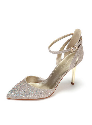 Daphne spring and summer fashion rhinestone shoes elegant pointed word deduction fine with ultra-high-heeled sandals Daphne spring and summer fashion rhinestone shoes elegant pointed word deduction fine with ultra-high-heeled sandals