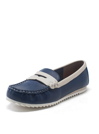 Daphne genuine anti-skid round flat shoes