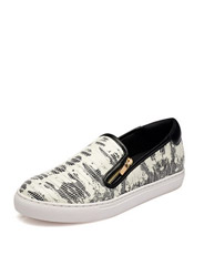 Daphne zipper deep women's singles printed calico leisure flat shoes