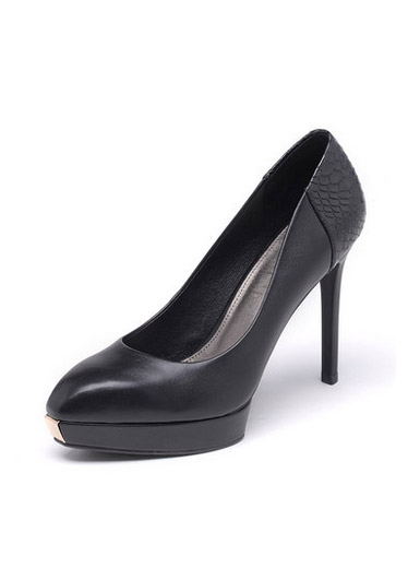 Daphne new pointed shallow mouth fashion leather high heels Daphne new pointed shallow mouth fashion leather high heels