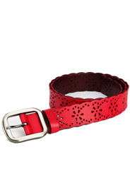 Plum blossom perforated leather leisure wild lady belt