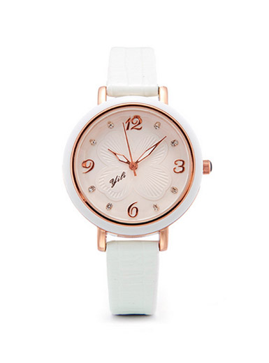 YILI simple fashion waterproof round dial glass mirror high quality alloy case ladies quartz watch YILI simple fashion waterproof round dial glass mirror high quality alloy case ladies quartz watch