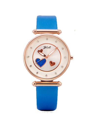 YILI simple ladies watch cute printed round dial alloy case YILI simple ladies watch cute printed round dial alloy case